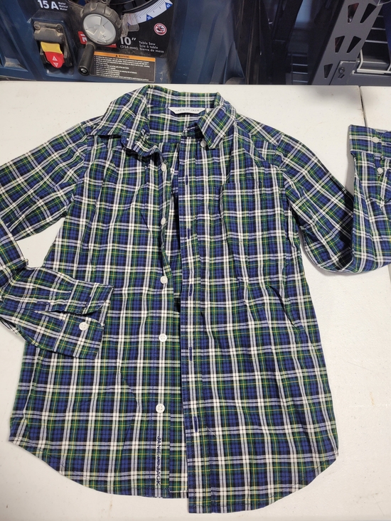 Janie and Jack Other - Janie and Jack Green, Blue & White Plaid Shirt